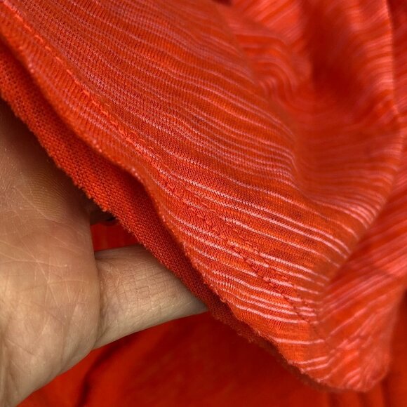 NWT Free People Coral/Orange Turn It Up Striped High-Low Tank Top XS - Picture 9 of 16